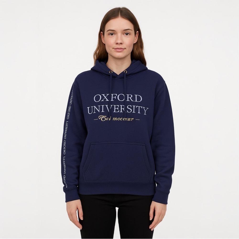 Oxford University Hoodie Official Merchandise In Navy Blue